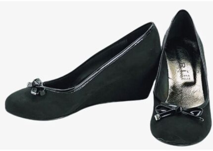 SCARPE DONNA DECOLLETE CON ZEPPA TACCO ALTO VERO VERA PELLE TAG. 39 BY MARI