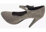 SCARPE DONNA DECOLLETE TACCO ALTO GRIGIO VERA PELLE CAMOSCIO TAG 36 BY ALYSA