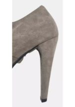 SCARPE DONNA DECOLLETE TACCO ALTO GRIGIO VERA PELLE CAMOSCIO TAG 36 BY ALYSA