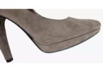 SCARPE DONNA DECOLLETE TACCO ALTO GRIGIO VERA PELLE CAMOSCIO TAG 36 BY ALYSA