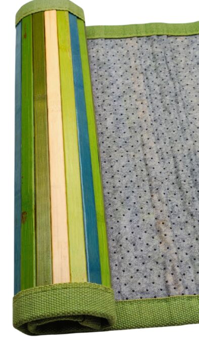 TAPPETO BAMBÙ SFUMATO VERDE SCURO 45X75 cm.