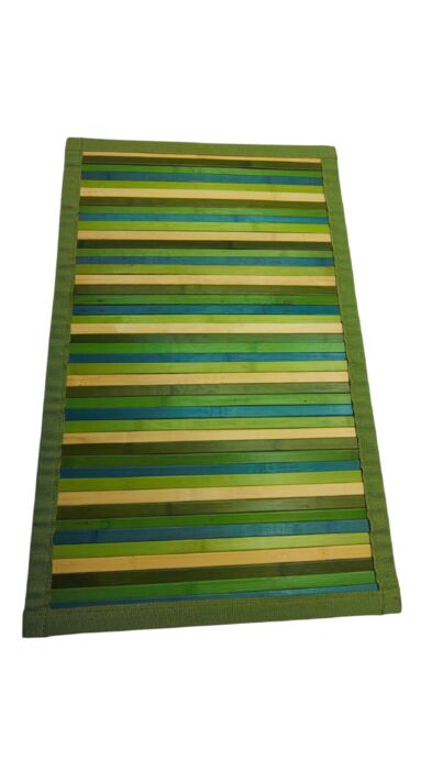 TAPPETO BAMBÙ SFUMATO VERDE SCURO 45X75 cm.