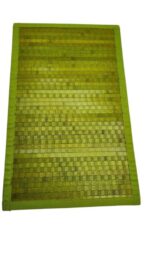 TAPPETO BAMBÙ 45 X 75 cm VERDE TINTA UNITA