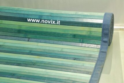 TAPPETO BAMBÙ SFUMATO BLU 55X275 cm.