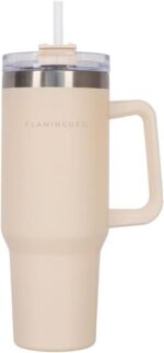 Flamingueo Tazza Termica - Borraccia con Cannuccia Rosa