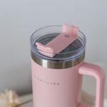 Flamingueo Tazza Termica - Borraccia con Cannuccia Rosa
