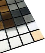 PIASTRELLA STICKER DECORAZIONE IN MOSAICO IN PVC EFFETTO METALLO 30 X 30 CM.