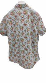 CHEMISE BLEUE À MOTIF FLORAL MANCHES COURTES TAILLE M BY LEE COOPER