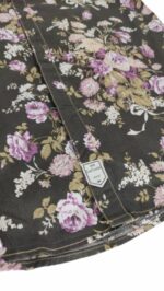 CHEMISE MARRON AVEC FLEUR VIOLETTE TAILLE M BY LEE COOPER