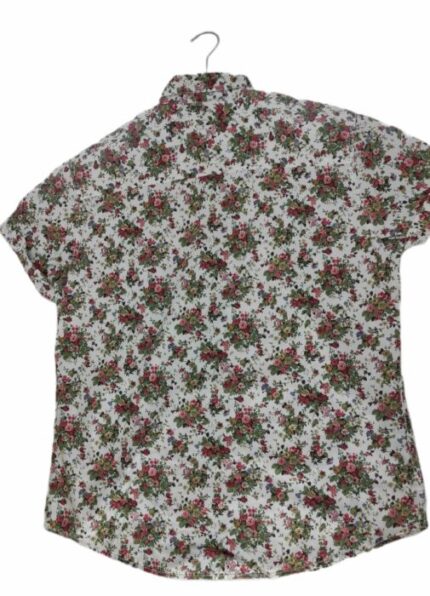 CHEMISE BLANCHE À FLEURS ROUGES TAILLE S BY LEE COOPER