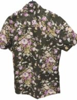 CHEMISE MARRON AVEC FLEUR VIOLETTE TAILLE S BY LEE COOPER