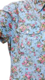 CHEMISE BLEUE À FLEURS ROSES TAILLE S BY LEE COOPER