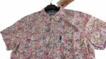 CHEMISE BLANCHE À FLEURS ROSES MANCHES COURTES TAILLE S BY HEROD