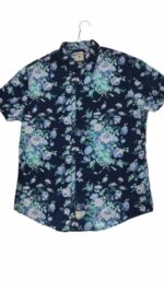 CHEMISE À FLEURS BLEU FONCÉ MANCHES COURTES TAILLE L PAR LEE COOPER