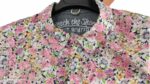 CHEMISE BLANCHE À FLEURS ROSES MANCHES COURTES TAILLE M BY HEROD