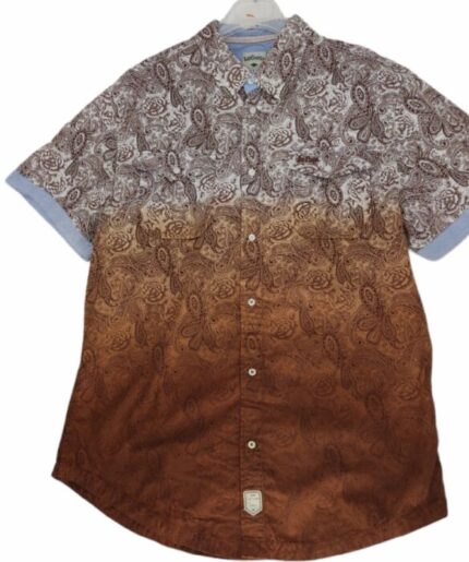 CHEMISE BRUNE OMBRÉE MANCHES COURTES TAILLE L BY LEE COOPER