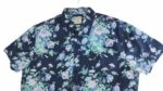 CHEMISE BLEU FONCÉ A FLEURES BLEUES CLAIRES MANCHES COURTES TAILLE M PAR LEE COOPER