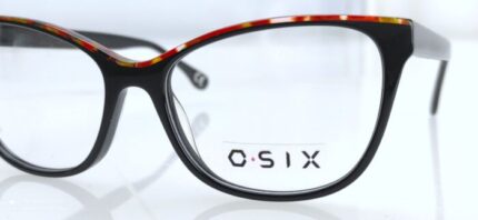 MONTATUTA OCCHIALI DA VISTA DONNA NERO SFUMATURE ROSSO BY O-SIX OV-454 FANO
