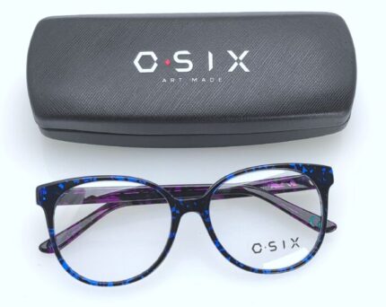 MONTATURA OCCHIALI DONNA NERO BLU BY O-SIX OV-464 RIGA 52/15 C43 140 mm.