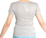 T-SHIRT DONNA SCOLLO V MANICHE CORTE TORTORA  BY ORIGINAL MARINES