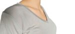 T-SHIRT DONNA SCOLLO V MANICHE CORTE TORTORA  BY ORIGINAL MARINES