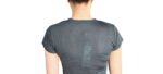 T-SHIRT DONNA MANICHE CORTE SCOLLO V NERO BY ORIGINAL MARINES TAG. XS, S, M