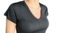 T-SHIRT DONNA MANICHE CORTE SCOLLO V NERO BY ORIGINAL MARINES TAG. XS, S, M