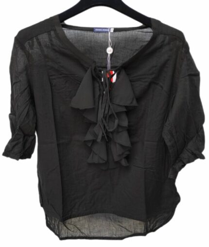 MAGLIETTA DONNA BLUSA LEGGERA NERA TAG. XS, S, M, L, XL BY ORIGINAL MARINES