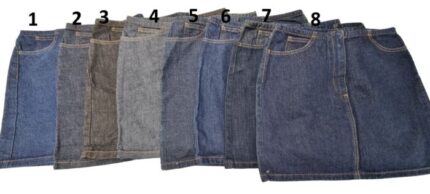 MINI-JUPES EN DENIM DE DIFFÉRENTES COULEURS FABRIQUÉES EN ITALIE