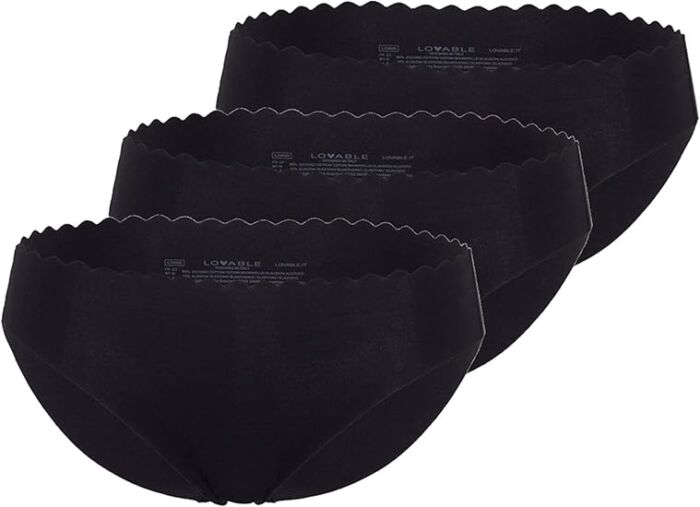 product-19231-0-871023e3-700 Lovable Slip Invisible Comfort Cotton Nero Donna x3 pezzi