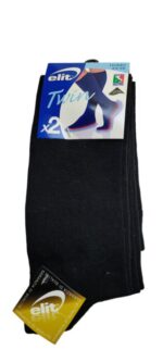 CALZINI GAMBALETO UOMO LEGGERI NERO / BLU SCURO TAG 43-46 BY ELIT MADE IN ITALY