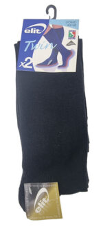 CALZINI GAMBALETO UOMO LEGGERI NERO / BLU SCURO TAG 43-46 BY ELIT MADE IN ITALY
