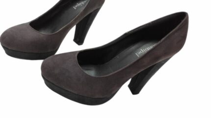 SCARPE  DECOLTE' MODA PLATEA TACCO 11,5 CAMOSCIO VIOLA SCURO