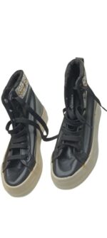 SNEAKERS DONNA NERI CON STRASS TAG. 36