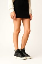 SNEAKERS DONNA NERI CON STRASS TAG. 36