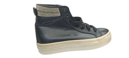 SNEAKERS DONNA NERI CON STRASS TAG. 36