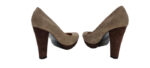 SCARPE DONNA DECOLTE TACCO ALTO MARRONE BEIGE TAG.37 BY CONBIPEL MADE IN ITALY