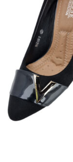 SCARPE DONNA  DECLOTE' VERA PELLE CAMOSCIO NERO BY FELIROSE 37