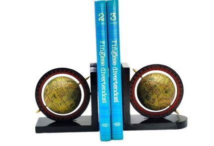 Set 2x fermalibri mappamondo antico
