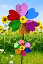 GIRANDOLA A VENTO SCACCIA UCCELLI DECO GIARDINO DOPPIA