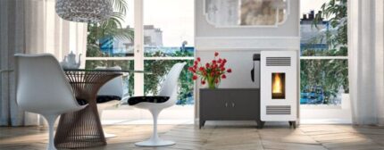STUFA A PELLET OLIMPIA SPLENDID MIA VERTICAL 9 KW – 110 MQ