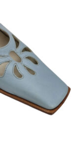 SCARPE SABOT DONNA VERA PELLE TACCO 7 cm.  TAG. 37