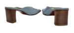 SCARPE SABOT DONNA VERA PELLE TACCO 7 cm.  TAG. 37