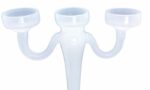 CANDELABRO IN VETRO BIANCO