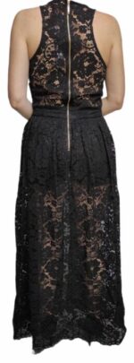 ELEGANTE  ABITO TUTA IN PIZZO NERA