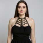ABITO ELEGANTE SMANICATO NERO LUNGO HELLEN BARRETT