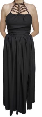 ABITO ELEGANTE SMANICATO NERO LUNGO HELLEN BARRETT