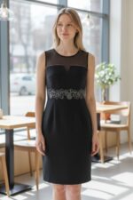 ABITO  J’AIME ELEGANTE NERO FASCIA CENTRALE   Taglia XS  - M