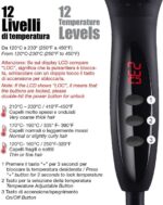 SPAZZOLA LISCIANTE PER CAPELLI IN CERAMICA LEEDYA CON DISPLAY DIGITALE