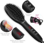 SPAZZOLA LISCIANTE PER CAPELLI IN CERAMICA LEEDYA CON DISPLAY DIGITALE